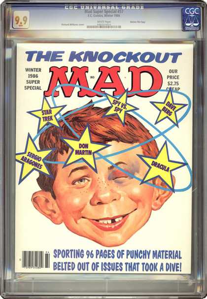 CGC Graded Comics - Mad Super Special #57 (CGC) - Stars - Black Eye - Missing Tooth - 96 Pages - Punchy Material
