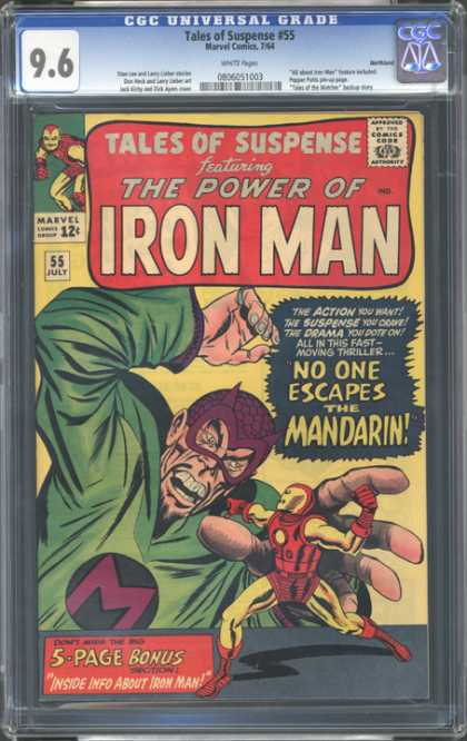 CGC Graded Comics - Tales of Suspense #55 (CGC) - Iron Man - Mandarin - Inside Info About Iron Man - Villain - Larger Than Life