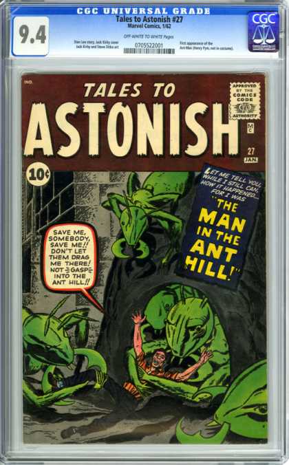 CGC Graded Comics - Tales to Astonish #27 (CGC) - Comics Code Authority - Speech Bubble - 10 Cents - January - Creatures