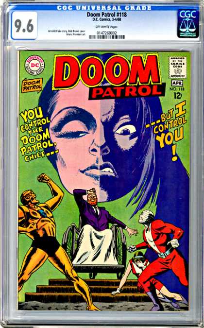 CGC Graded Comics - Doom Patrol #118 (CGC) - Supervillains - Superheroes - Dais - Wheelchair - Battle