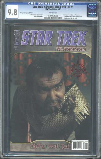 CGC Graded Comics - Star Trek: Klingons: Blood Will Tell #1 (CGC) - Cgc Hologram - Klingons - Graded - Symbol - Number 1