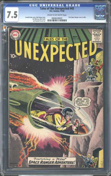 CGC Graded Comics - Tales of the Unexpected #43 (CGC) - Tales Of The Unexpected - Space Ranger - Outer Space - Space Vehicle - Heat Rays