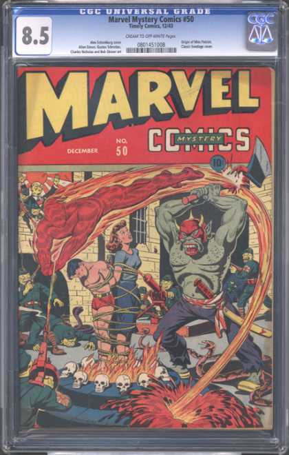 CGC Graded Comics - Marvel Mystery Comics #50 (CGC) - Marvel - Troll - December - Rescue - Fire