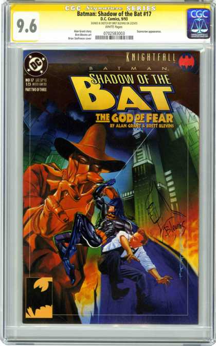 CGC Graded Comics - Batman: Shadow of the Bat #17 (CGC) - The God Of Fear - Knightfall - Batman - Brown Man - Shadow