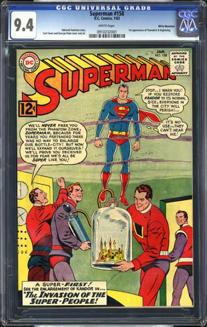 CGC Graded Comics - Superman #158 (CGC) - Dc - Superhero - Superman - Phantom Zone - Krypton