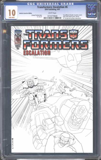 CGC Graded Comics - Transformers: Escalation #6 (CGC) - Transformers - Explosion - Escalation - Flying - Airplane