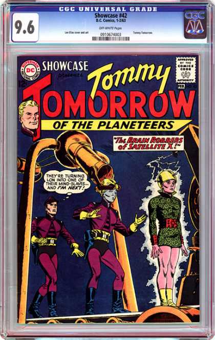 CGC Graded Comics - Showcase #42 (CGC) - Showcase - Comics Code - Tommy Tomorrow - Of The Planeteers - The Brain Robbers