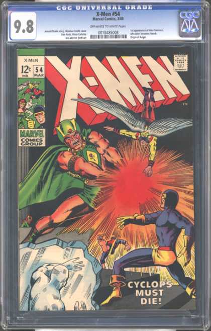 CGC Graded Comics - X-Men #54 (CGC) - Cyclops - Birdman - Superheroes - Ice - Explosion