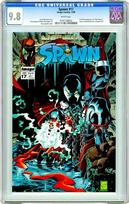CGC Graded Comics - Spawn #17 (CGC) - Underground - The Weird World - Bug Fight - In The Dark - Garbage Jungle