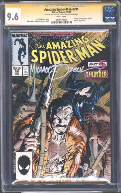 CGC Graded Comics - Amazing Spider-Man #294 (CGC) - Villian - Gun - Rhino - Elephant - Thunder