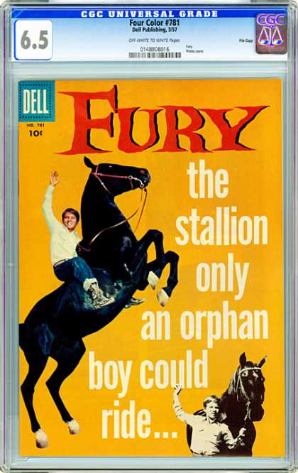 CGC Graded Comics - Four Color #781 (CGC) - Dell - 10 Cents - Stallion - Black - Orphan Boy