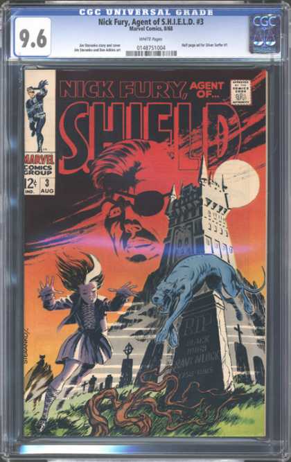 CGC Graded Comics - Nick Fury, Agent of S.H.I.E.L.D. #3 (CGC) - Marvel Comics - 12 Cents - Comics Code Authority - Shield - Eyepatch