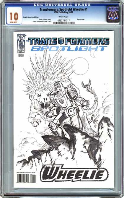 CGC Graded Comics - Transformers: Spotlight Wheelie #1 (CGC) - Transformers - Wheelie - Mecha - Spotlight - Action