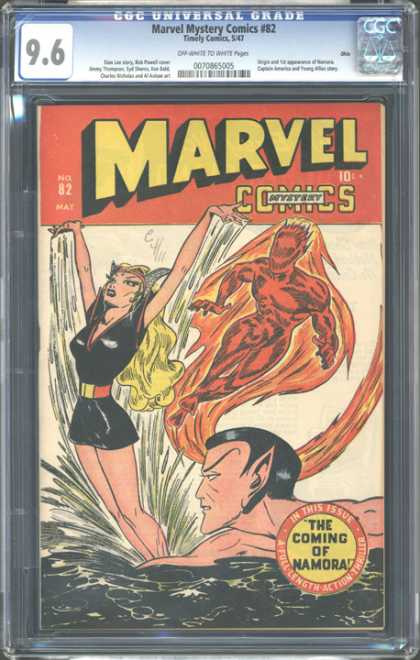 CGC Graded Comics - Marvel Mystery Comics #82 (CGC) - Namorad - Fire - No 82 - December - Marvel