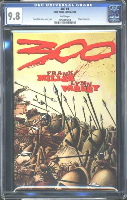 CGC Graded Comics - 300 #4 (CGC) - Frank Miller - Lynn Carley - Soliders - Spears - Blood