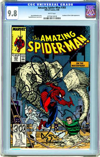CGC Graded Comics - Amazing Spider-Man #303 (CGC) - Web Slinger - Sandman - 303 - On The Waterfront - 100 Us