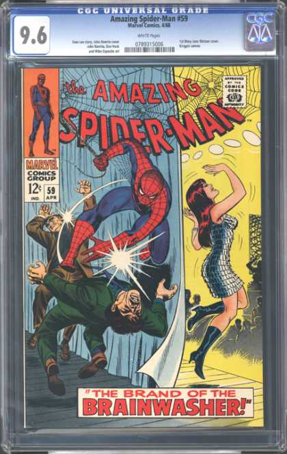CGC Graded Comics - Amazing Spider-Man #59 (CGC) - The Amazing Spider-man - Dancing Girl - Spiders Web - Spider-man - The Brand Of The Brain-washer
