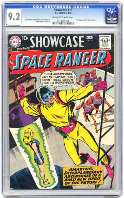 CGC Graded Comics - Showcase #15 (CGC) - Cgc Hologram - Aliens - Ladder - Blonde Lady - Ray Gun