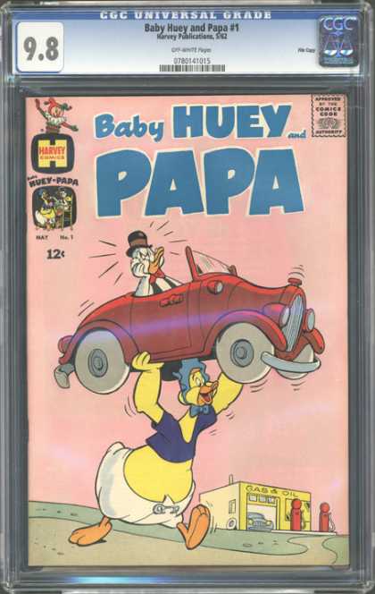 CGC Graded Comics - Baby Huey and Papa #1 (CGC) - Baby Huey - Papa - Duck - Car - Approved By The Comics Code