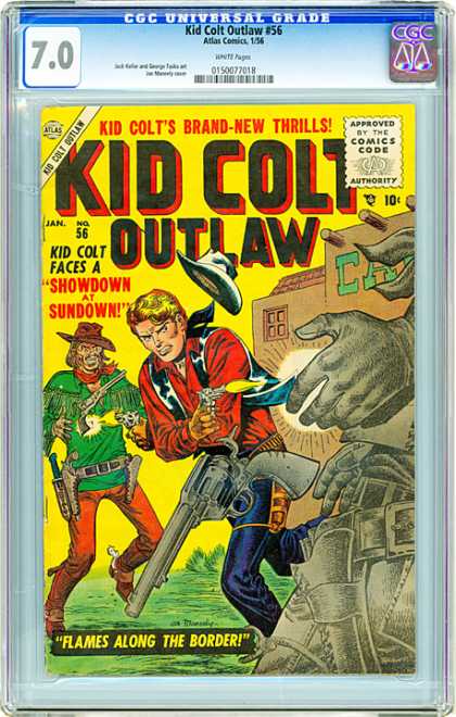 CGC Graded Comics - Kid Colt Outlaw #56 (CGC) - Kid Colt - Outlaw - 56 - January - Showdown At Sundown