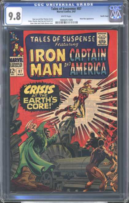 CGC Graded Comics - Tales of Suspense #87 (CGC) - Tales Of Suspense - Iron Man - Captain America - Marvel Comics - Crisis At The Earths Core