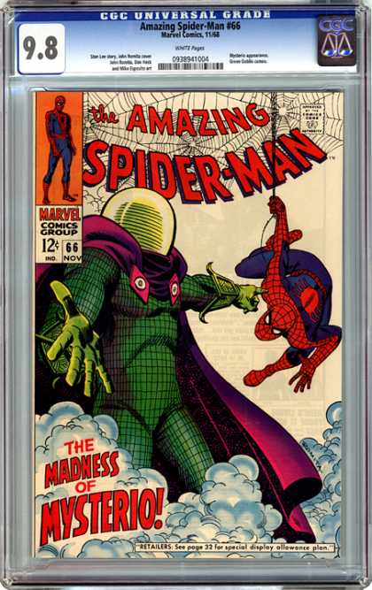 Marvel - Marvel Comics - Spiderman - Mysterio - Peter Parker CGC Graded Comics - Amazing Spider-Man #66 (CGC) - Marvel - Marvel Comics - Spiderman - Mysterio - Peter Parker