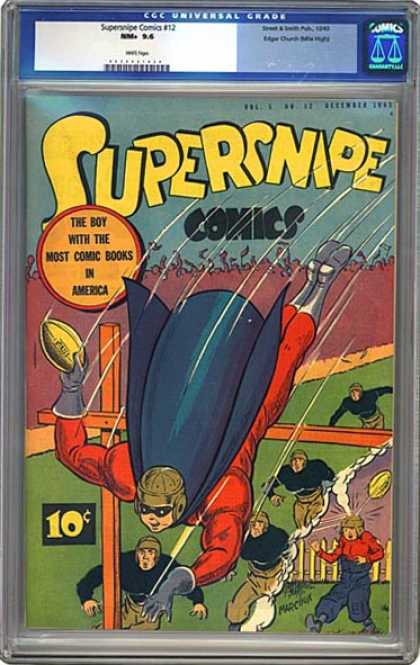 Superhero - Rugby - All Star - Game - Fly CGC Graded Comics - Supersnipe Comics #12 (CGC) - Superhero - Rugby - All Star - Game - Fly