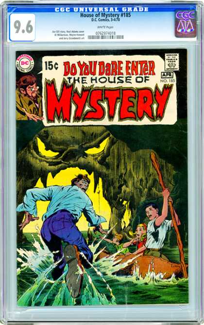 Comics Code Authority - Dc - Boat - Creature - People CGC Graded Comics - House of Mystery #185 (CGC) - Comics Code Authority - Dc - Boat - Creature - People
