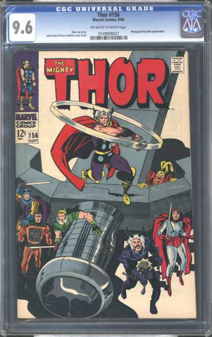 CGC Graded Comics - Thor #156 (CGC) - Silver Age - Sword - Asgard - Hammer - Falstaff