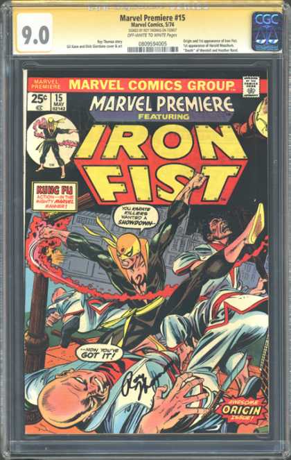 CGC Graded Comics - Marvel Premiere #15 (CGC) - Marvel Premiere - Comics Code - Costume - Battle - Kung Fu