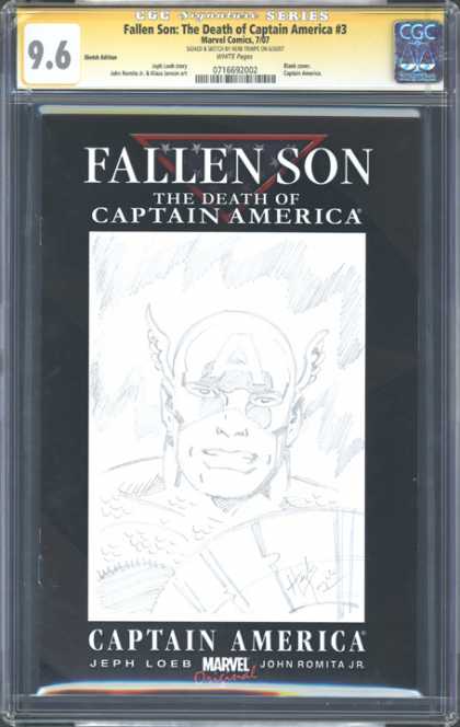 CGC Graded Comics - Fallen Son: The Death of Captain America #3 (CGC) - Fallen Son - The Death Of Captain America - Marvel - Loeb - Romita Jr