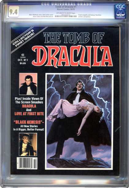 CGC Graded Comics - Tomb of Dracula #1 (CGC) - Love At First Bite - Black Genesis - Lightning - Tomb Of Dracula - Dracula