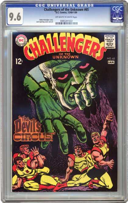 CGC Graded Comics - Challengers of the Unknown #65 (CGC) - The Devils Circus - Green Monster - Superman - Dc - National Comics