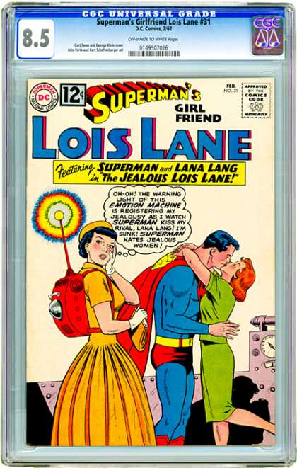 CGC Graded Comics - Superman's Girlfriend Lois Lane #31 (CGC) - Supermans Girl Friend - Lois Lane - Lana Lang - The Jealous Lois Lane - Kiss