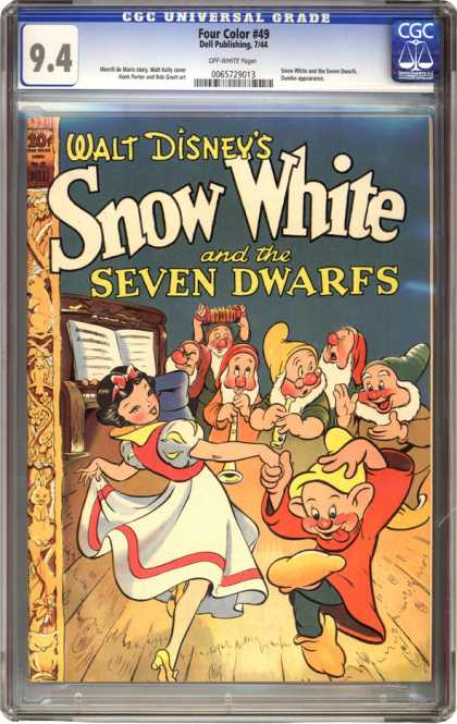 CGC Graded Comics - Four Color #49 (CGC) - Snow White - Seven Dwarfs - Dancing - Piano - Playing Music