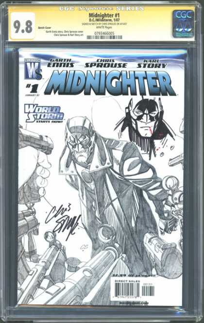 CGC Graded Comics - Midnighter #1 (CGC) - Garth Ennls - Chris Sprouse - Karl Story - World Storm - Autograph