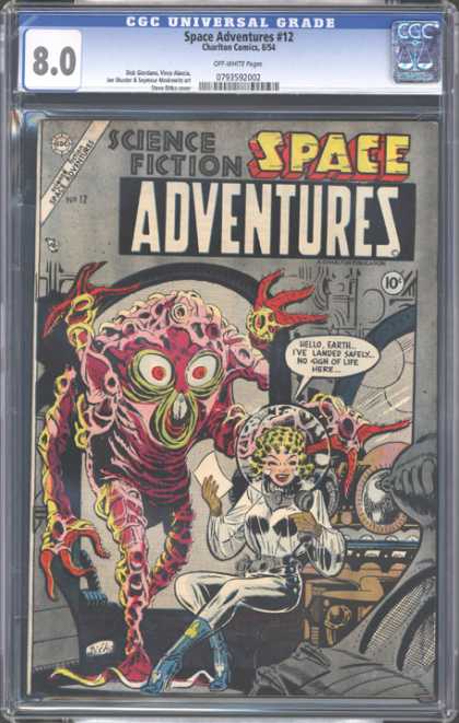 CGC Graded Comics - Space Adventures #12 (CGC) - Spacesuit - Alien - Woman - Smile - Life