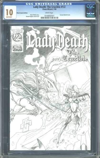 CGC Graded Comics - Lady Death: The Crucible #1/2 (CGC) - Wizard - Chaos - The Crucible - Universal Grade - 10