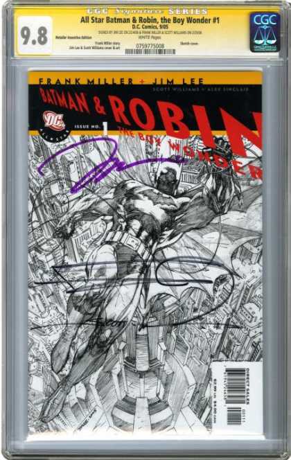 CGC Graded Comics - All Star Batman & Robin, the Boy Wonder #1 (CGC) - Batman - Robin Hood - City - Fly - Woner