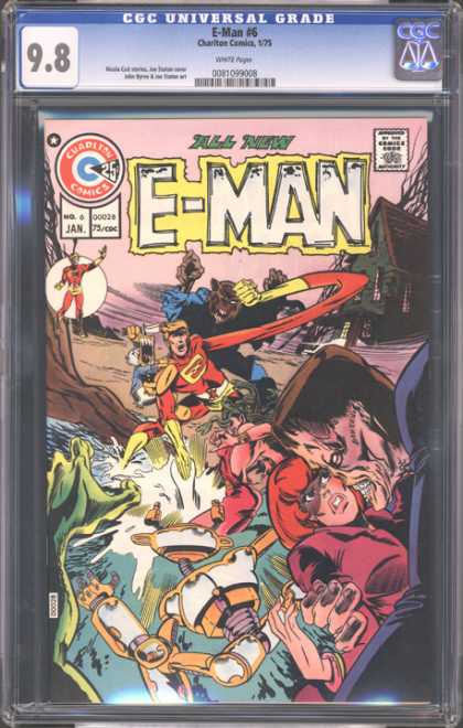 CGC Graded Comics - E-Man #6 (CGC) - Cgc Universal Grade - Charlton Comics 575 - All New - No 6 Jan - 98