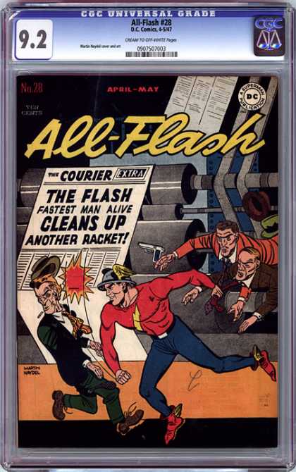 CGC Graded Comics - All-Flash #28 (CGC) - The Colurier - The Flash - Fastest Man Alive - Revolver - Cleaning Up Another Racket