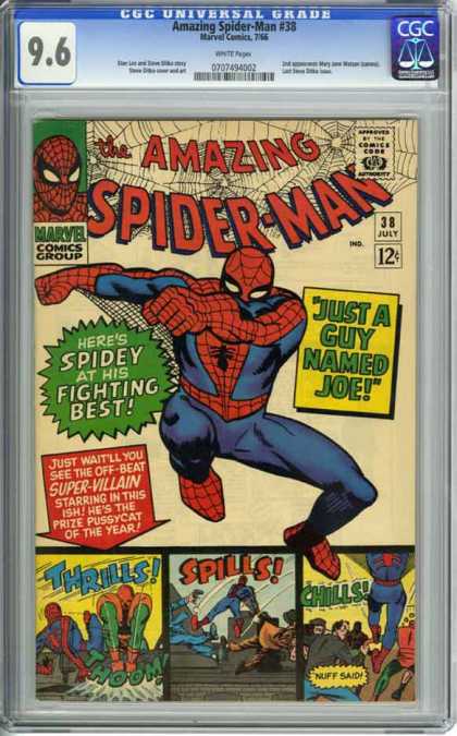 CGC Graded Comics - Amazing Spider-Man #38 (CGC) - Spider-man - Marvel Comics - Just A Guy Named Joe - Super Villain - Web