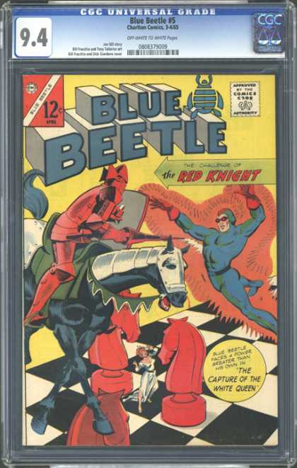 CGC Graded Comics - Blue Beetle #5 (CGC) - Blue Beetle - Horse - Battle - Costume - Knight