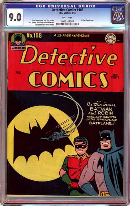CGC Graded Comics - Detective Comics #108 (CGC) - No108 - A 52-page Magazine - Dc - Detective Comics - Ten Cents