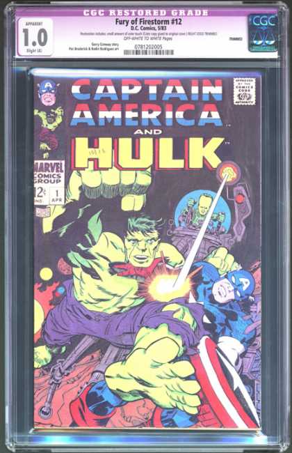 CGC Graded Comics - Fury of Firestorm #12 (CGC) - The Hulk - Captain America - Fury Of Firestorm 12 - Dc Comics - Laser Beam