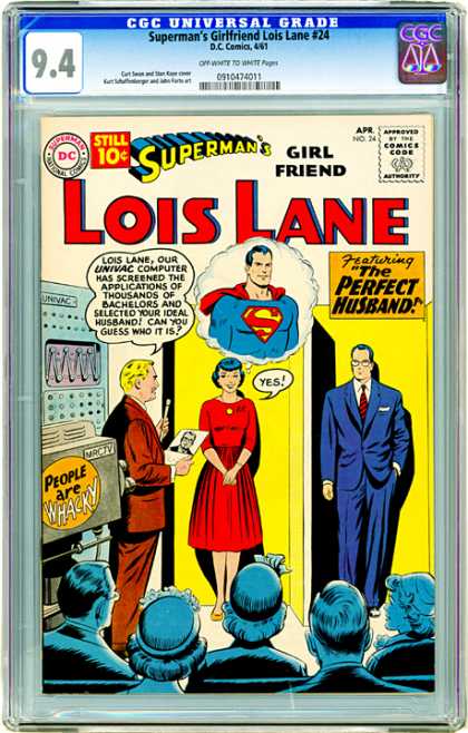 CGC Graded Comics - Superman's Girlfriend Lois Lane #24 (CGC) - Superman - Univac - Computer - Clark Kent - Jimmy