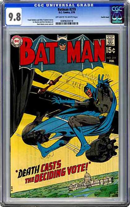 CGC Graded Comics - Batman #219 (CGC) - Washington Dc - Capitol Building - Lawns - Plane - Wing