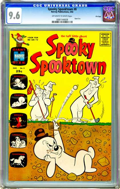 CGC Graded Comics - Spooky Spooktown #8 (CGC) - Casper - Wendy - Harvey Comics - The Tuff Little Ghost - Ghostly Trio