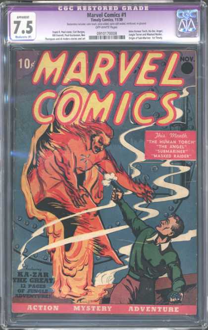 CGC Graded Comics - Marvel Comics #1 (CGC) - Marvel Comics - Balance - Submarine - Human Torch - Angel