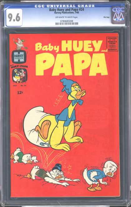 CGC Graded Comics - Baby Huey and Papa #24 (CGC) - Harvey Publications - Chicken - Duck - Joker - Fall